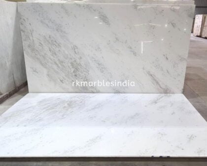 Pista white marble slabs