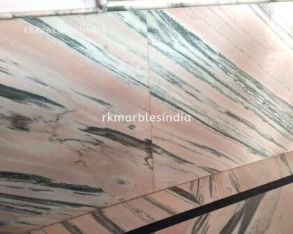 Pink marble tiles